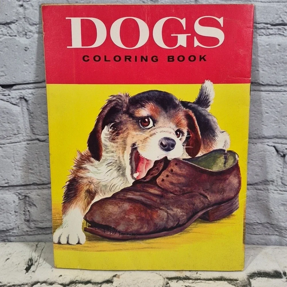 Dogs watkins strathmore coloring book Vintage 1960's Unmarked